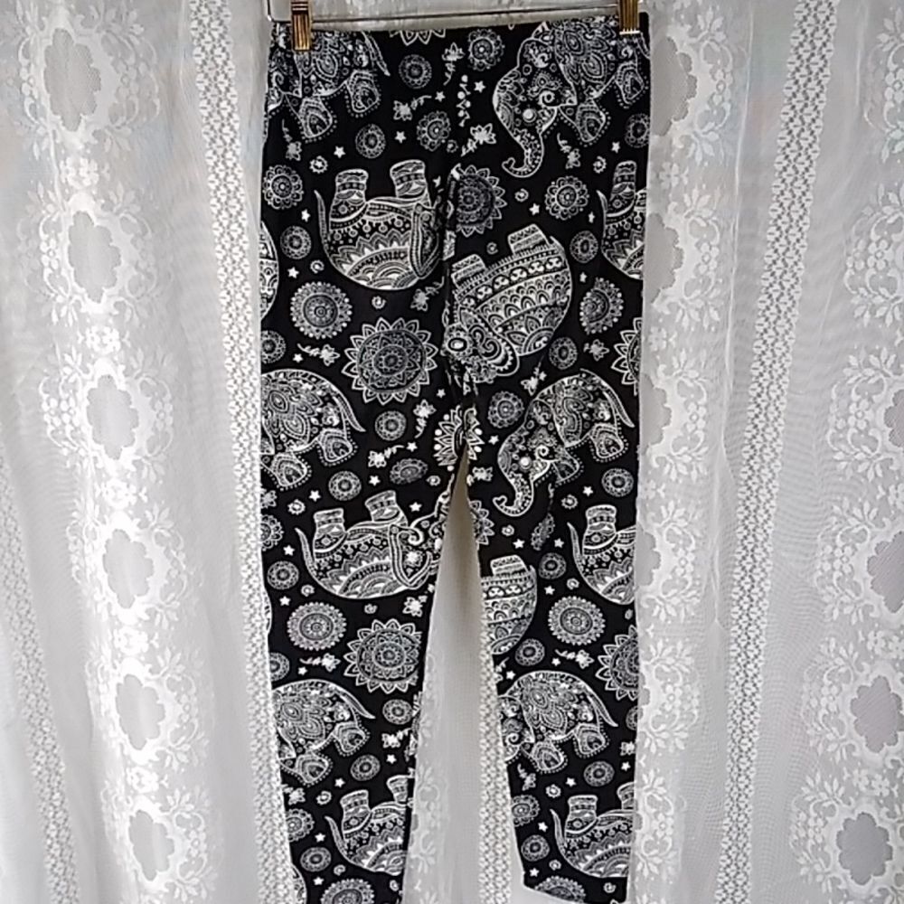 Women's Leggings Stretch Print Elephant 🐘 One Size
